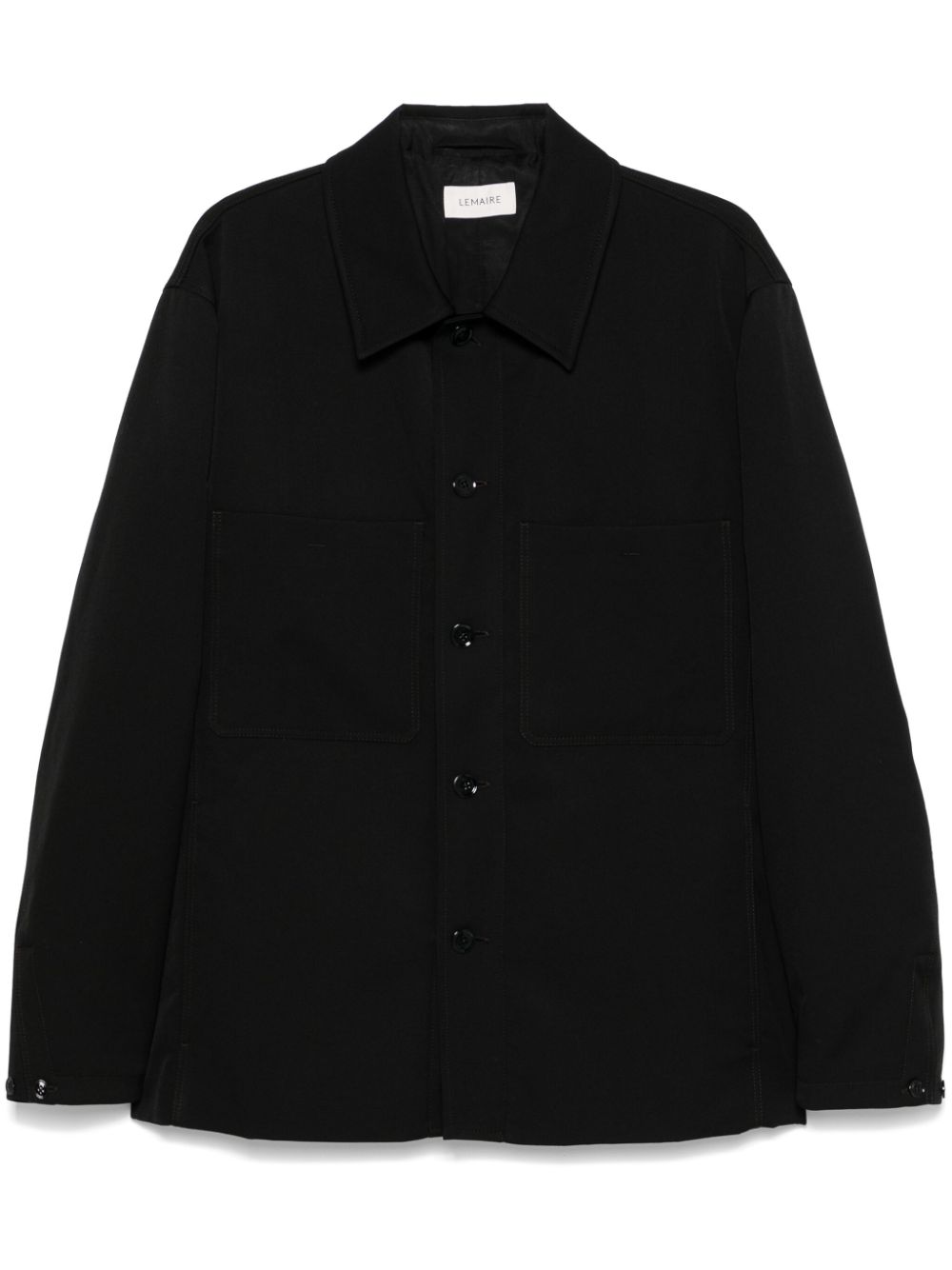 Maison-Kitsune Shirts Men LEMAIRE Virgin Wool Shirt Black