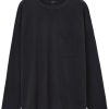 Maison-Kitsune LEMAIRE crew-neck long-sleeve T-shirt Brown Men T-Shirts