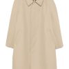 Maison-Kitsune Single Breasted Coats Men LEMAIRE Car Coat Neutrals