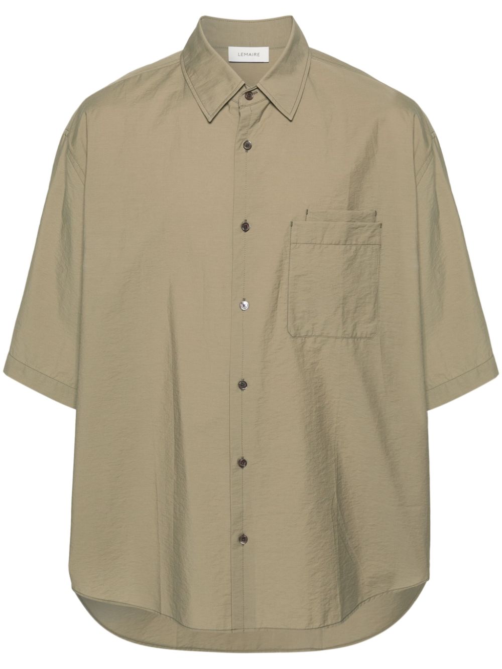 Maison-Kitsune LEMAIRE Voile Shortsleeved Shirt Green Men Shirts