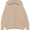 Men Cardigans Maison-Kitsune LEMAIRE ribbed-knit Cardigan Neutrals