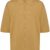 Maison-Kitsune Shirts Men LEMAIRE fine-knit Cotton Shirt Green