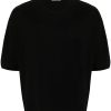 Maison-Kitsune T-Shirts Men LEMAIRE Mercerized Cotton T-shirt Black