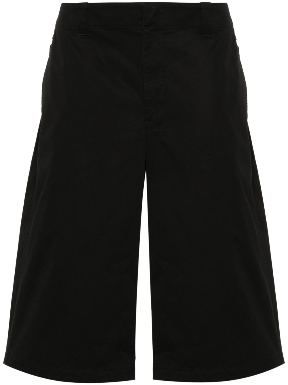 Maison-Kitsune Bermuda Shorts Men LEMAIRE twill-weave Bermuda Shorts Black