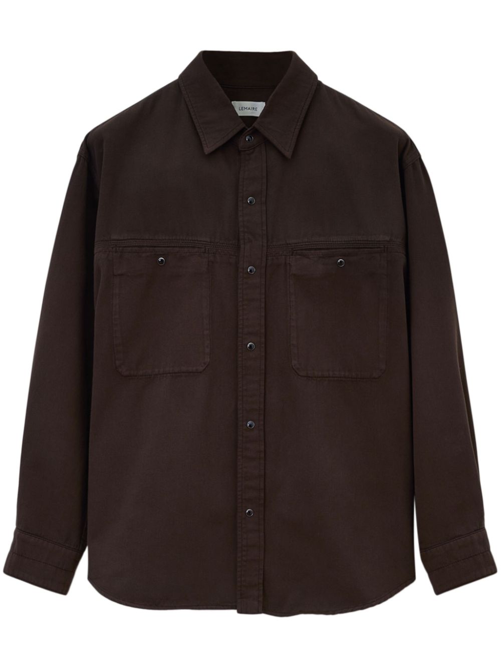 LEMAIRE long-sleeve Denim Shirt Brown Maison-Kitsune Men Shirts