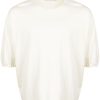LEMAIRE drop-shoulder Cotton T-shirt Yellow Maison-Kitsune Men T-Shirts