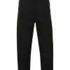 LEMAIRE strap-detail Tapered Trousers Black Men Tapered Pants Maison-Kitsune
