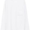 Men T-Shirts Maison-Kitsune LEMAIRE long-sleeve Cotton T-shirt White