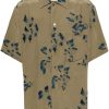 LEMAIRE floral-print spread-collar Shirt Green Men Shirts Maison-Kitsune