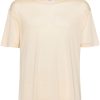Men T-Shirts Maison-Kitsune LEMAIRE round-neck Silk T-shirt Yellow