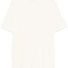 Maison-Kitsune T-Shirts Men LEMAIRE Ribbed U-neck T-shirt Neutrals