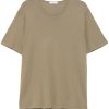 Maison-Kitsune LEMAIRE U-neck T-shirt Green Men T-Shirts
