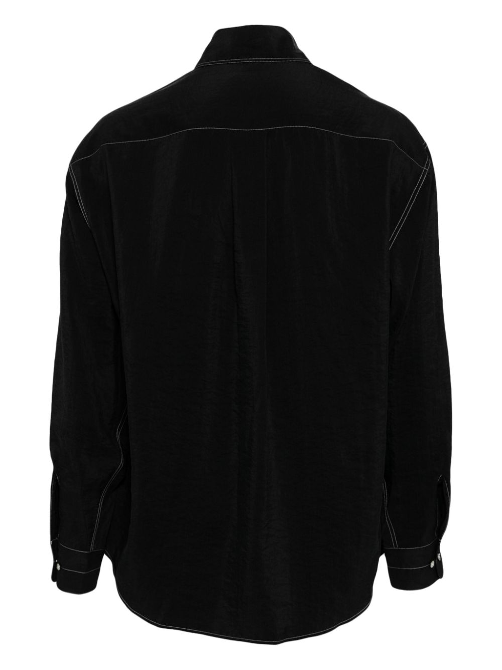 LEMAIRE long-sleeved Shirt Black Maison-Kitsune Men Shirts