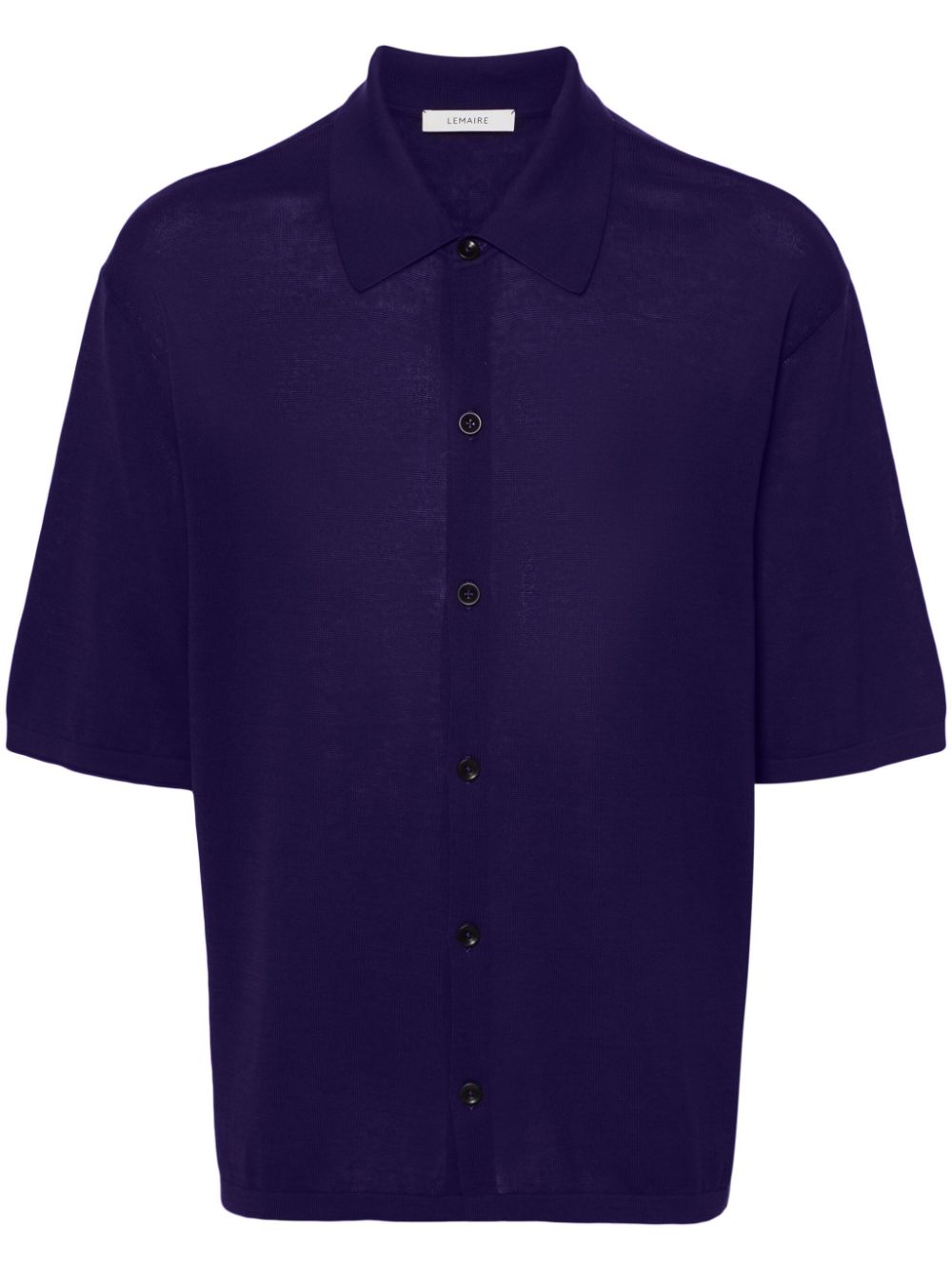 LEMAIRE fine-knit Cotton Shirt Purple Maison-Kitsune Men Shirts