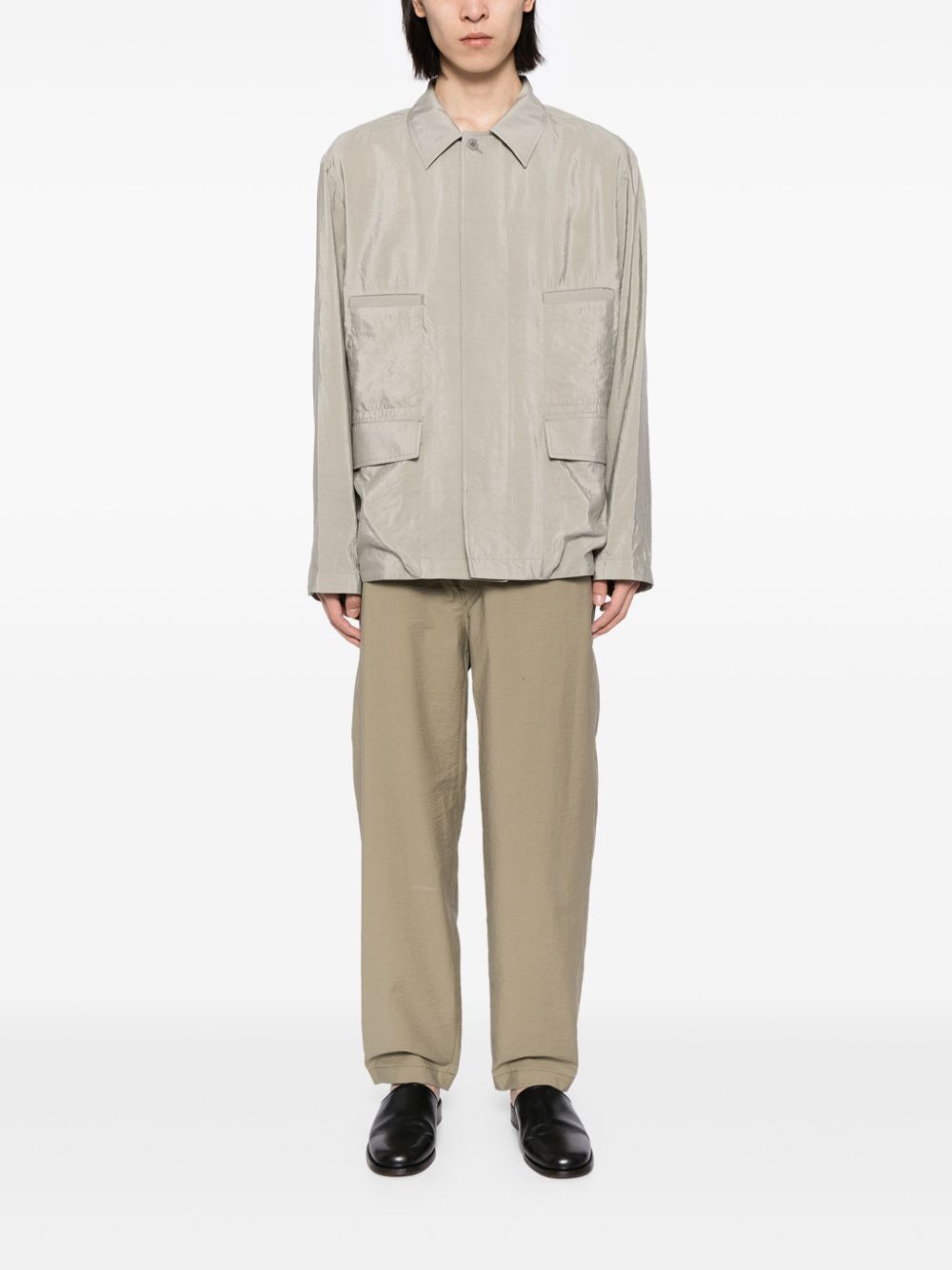 LEMAIRE Belted Tapered Trousers Neutrals Maison-Kitsune Men Tapered Pants