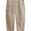LEMAIRE Twisted Workwear Jeans Neutrals Men Wide Leg Pants Maison-Kitsune