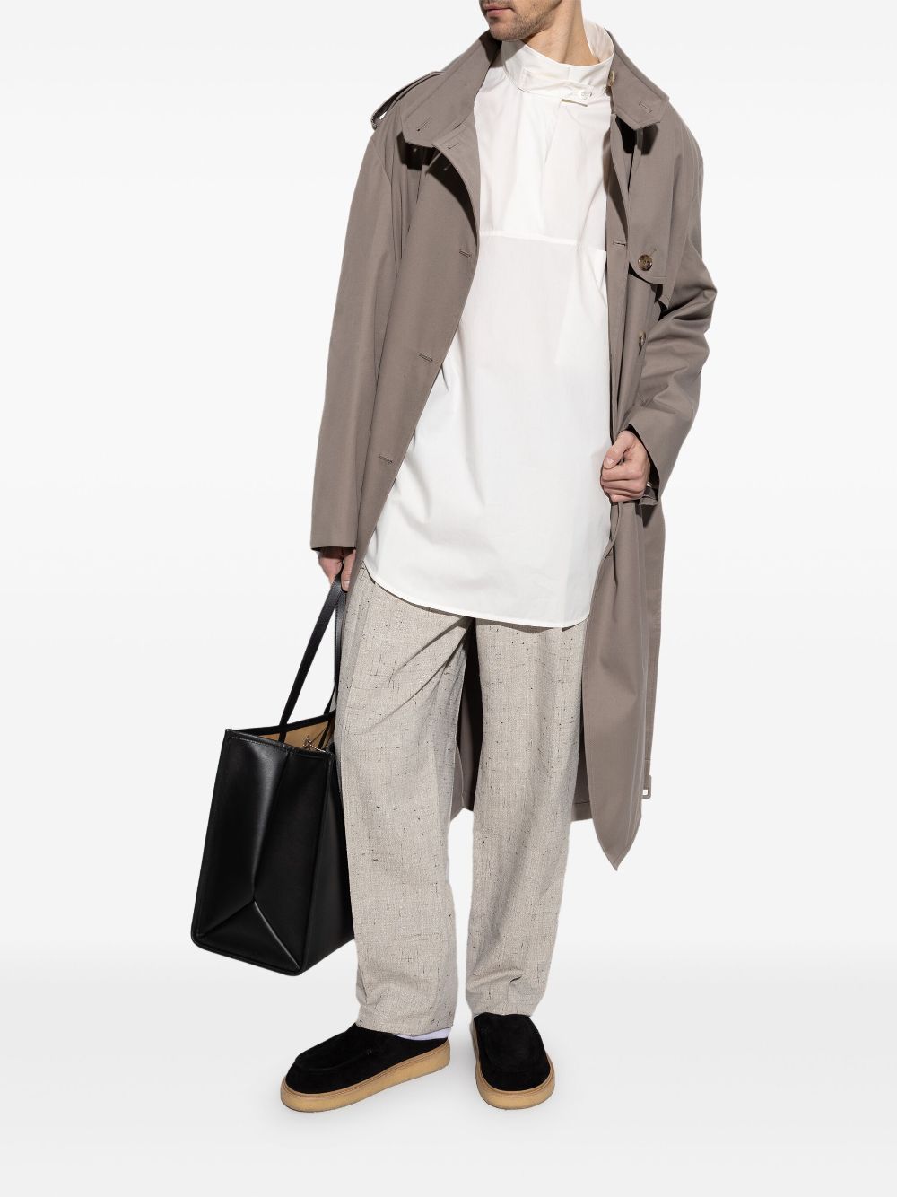LEMAIRE Poplin Shirt White Men Shirts Maison-Kitsune