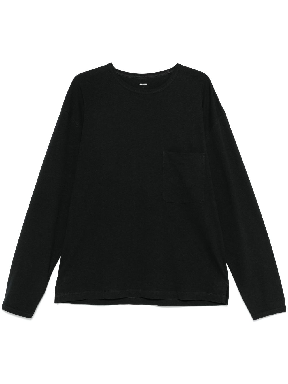 LEMAIRE jersey-texture T-shirt Black Men T-Shirts Maison-Kitsune