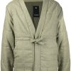 Maharishi Padded tie-waist Jacket Green Men Down Jackets Maison-Kitsune