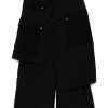 Maharishi Asym Cargo Hakama Pants Black Maison-Kitsune Men Loose Fit Pants