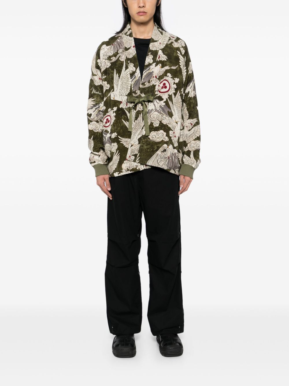 Men Lightweight Jackets Maison-Kitsune Maharishi Dragon Print Jacket Green