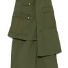 Maison-Kitsune Loose Fit Pants Men Maharishi Asym Cargo Hakama Pants Green
