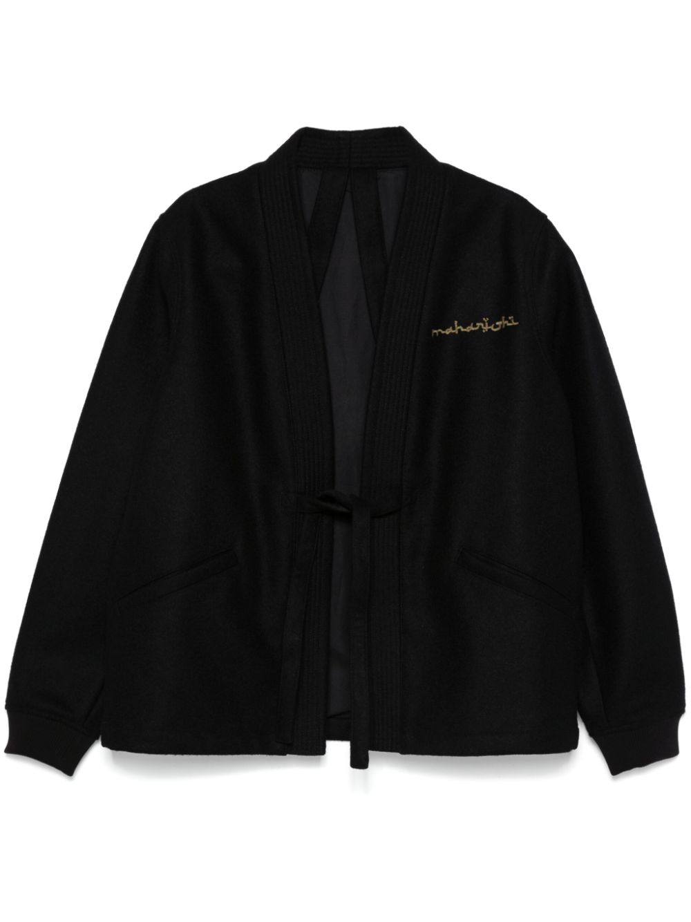 Maharishi Thar Dragon Stadium Kimono Jacket Black Men Lightweight Jackets Maison-Kitsune
