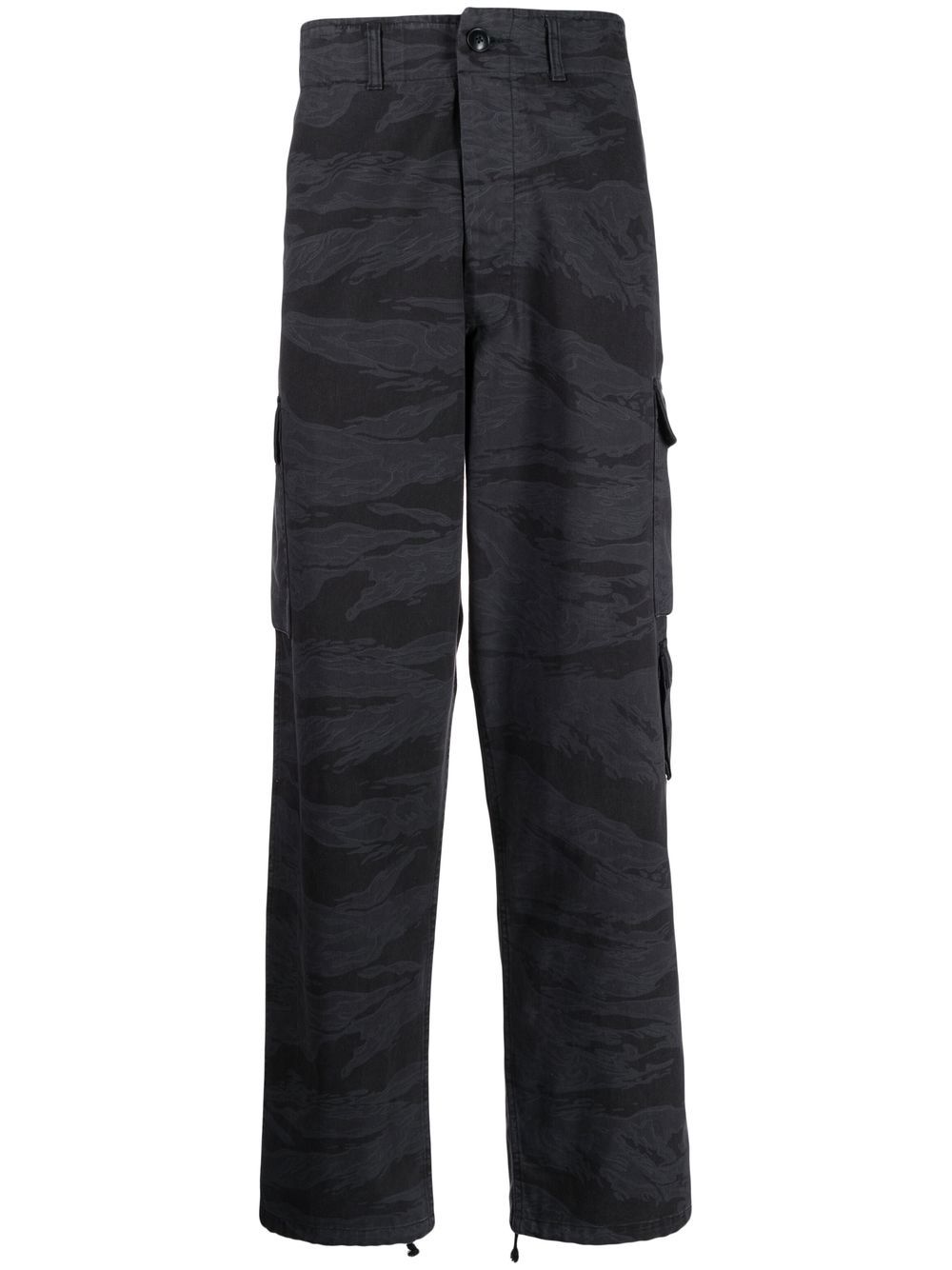 Maison-Kitsune Regular-Fit & Straight Leg Pants Men Maharishi camouflage-print Cargo Trousers Black