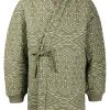 Men Down Jackets Maison-Kitsune Maharishi Reversible Padded Wrap Jacket Green