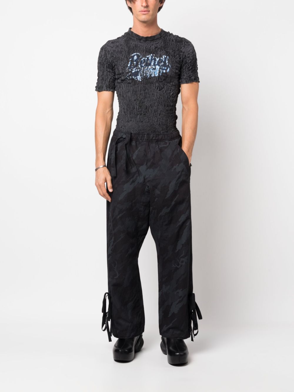 Men Regular-Fit & Straight Leg Pants Maison-Kitsune Maharishi Shinobi camouflage-pattern Track Pants Black