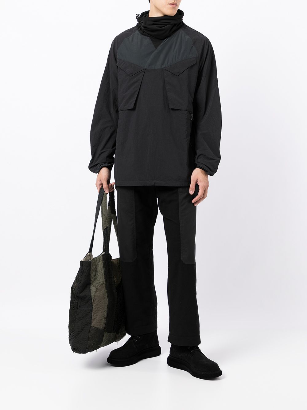Maharishi Pullover funnel-neck Jacket Black Men Lightweight Jackets Maison-Kitsune