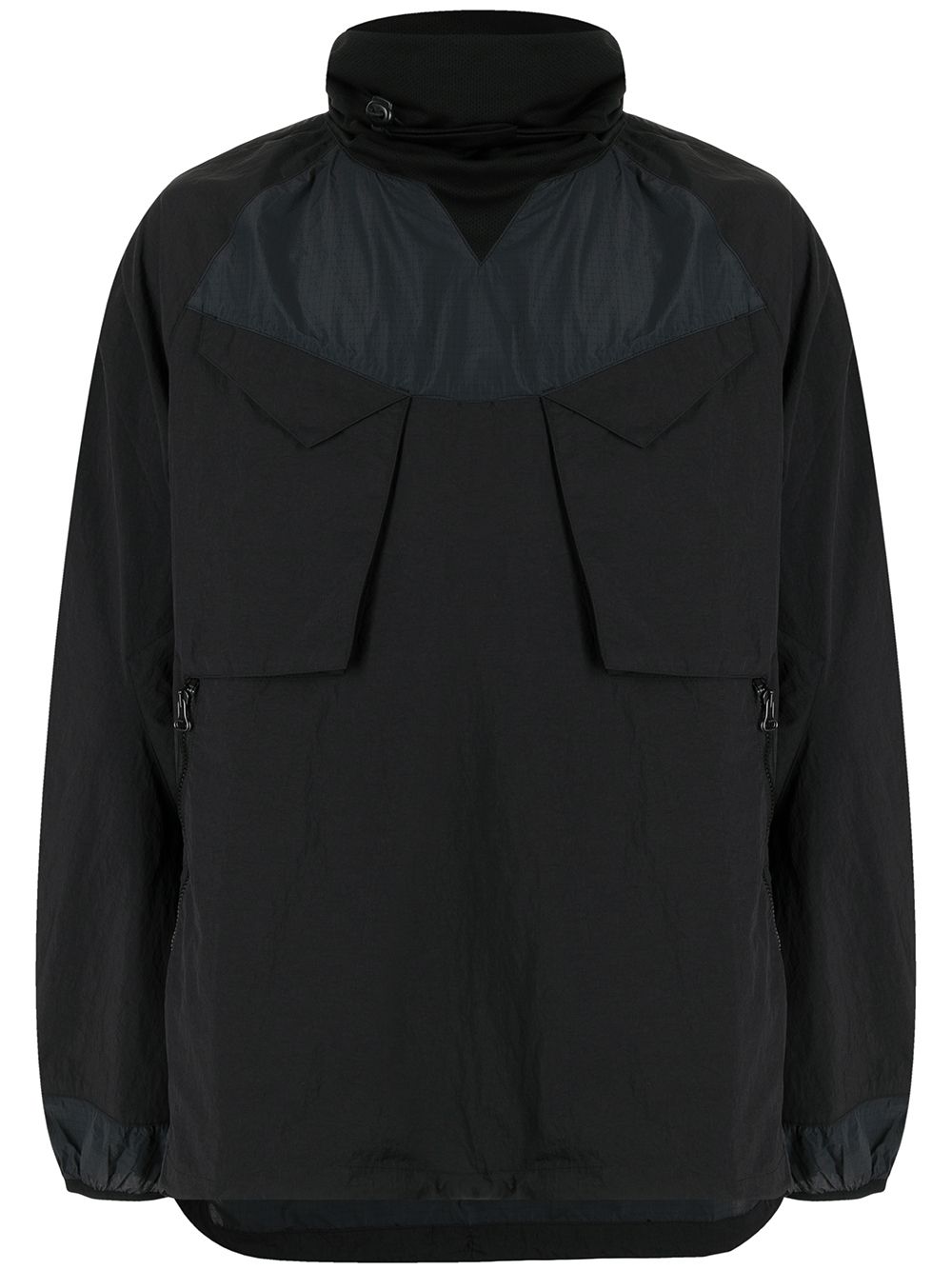 Maharishi Pullover funnel-neck Jacket Black Men Lightweight Jackets Maison-Kitsune