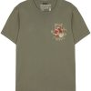 Men T-Shirts Maison-Kitsune Maharishi Tiger-embroidered Cotton T-shirt Green