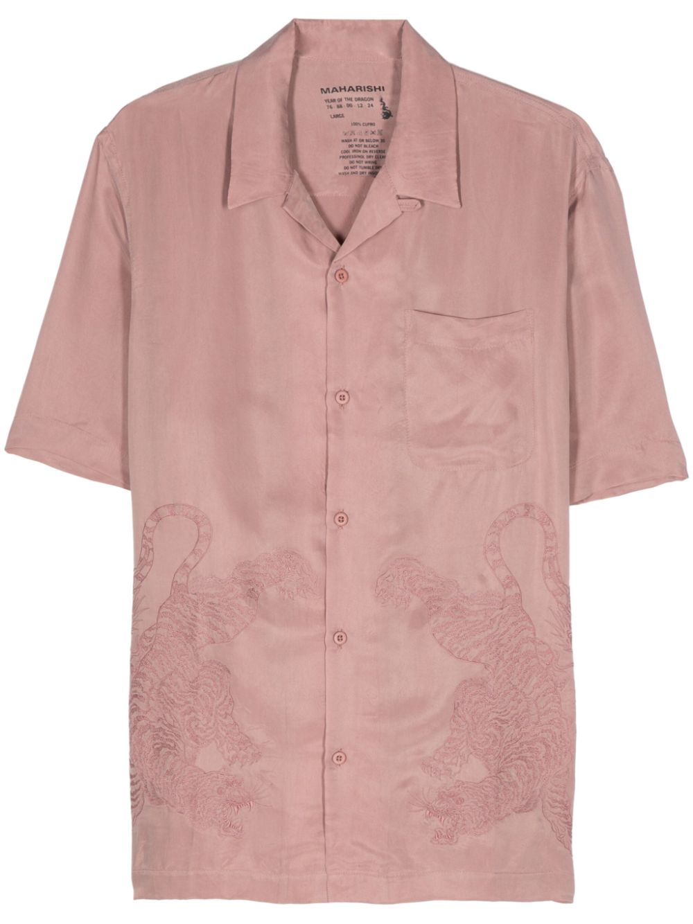 Maharishi Take Tora Summer Shirt Pink Maison-Kitsune Men Shirts