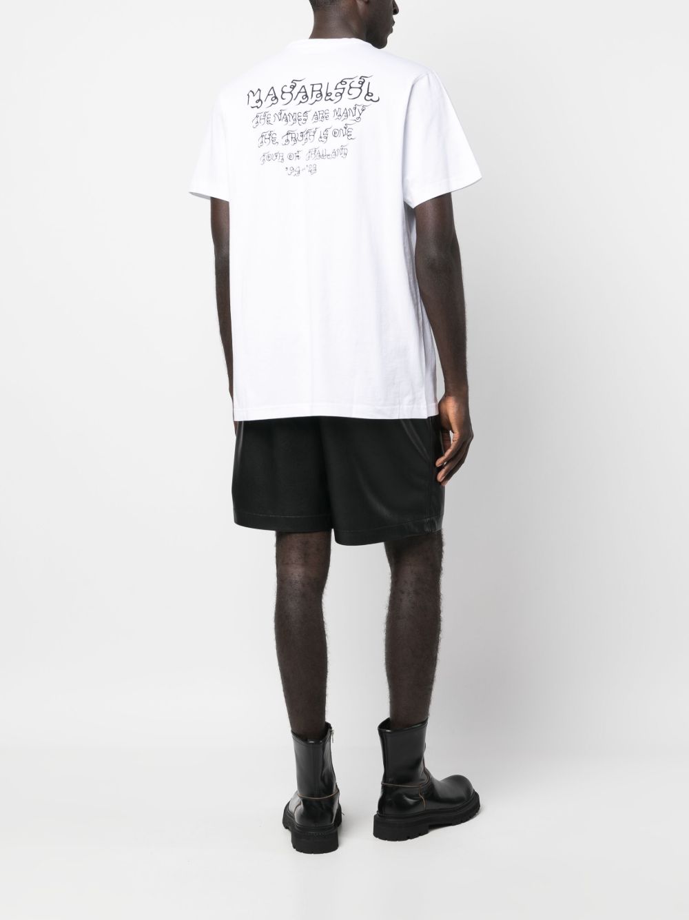 Maharishi logo-print Organic Cotton T-shirt White Men T-Shirts Maison-Kitsune