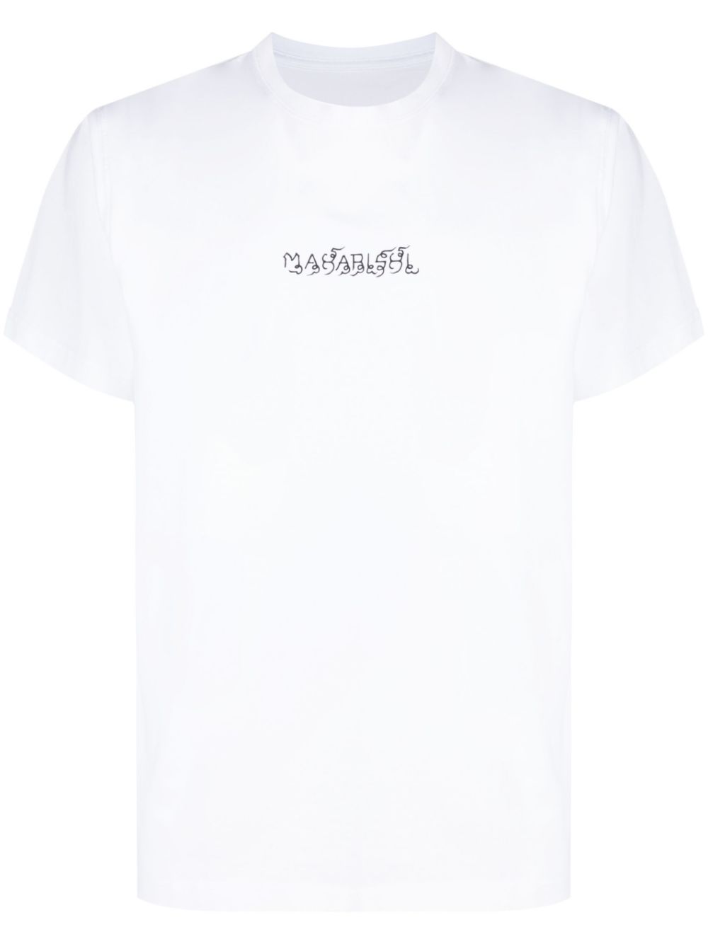 Maharishi logo-print Organic Cotton T-shirt White Men T-Shirts Maison-Kitsune