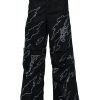 Maharishi Maha Basquiat Trousers Black Maison-Kitsune Men Loose Fit Pants