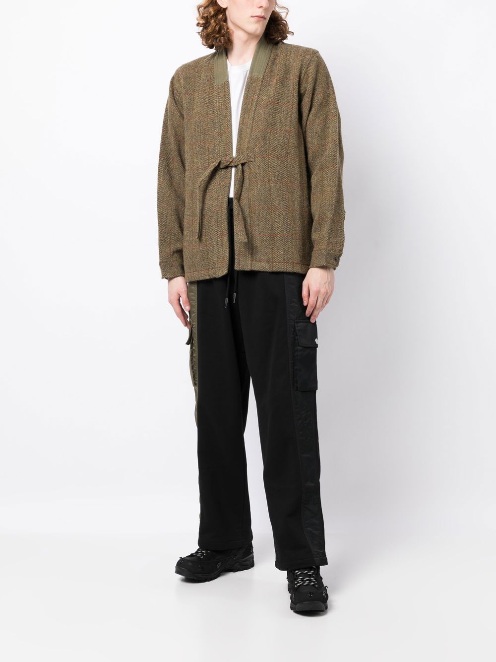 Maharishi Check tied-waist Jacket Green Men Lightweight Jackets Maison-Kitsune