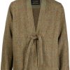 Maharishi Check tied-waist Jacket Green Men Lightweight Jackets Maison-Kitsune