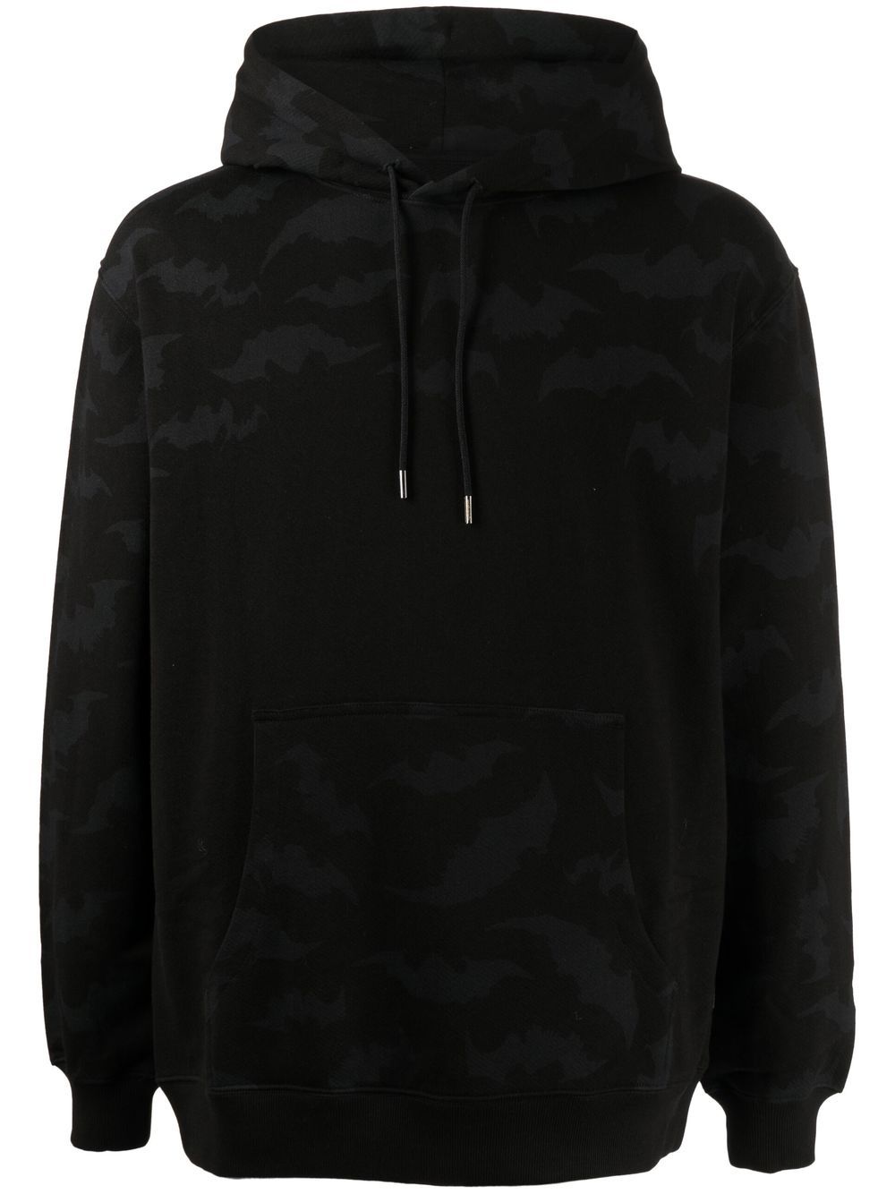 Men Hoodies Maison-Kitsune Maharishi bat-print Cotton Hoodie Black