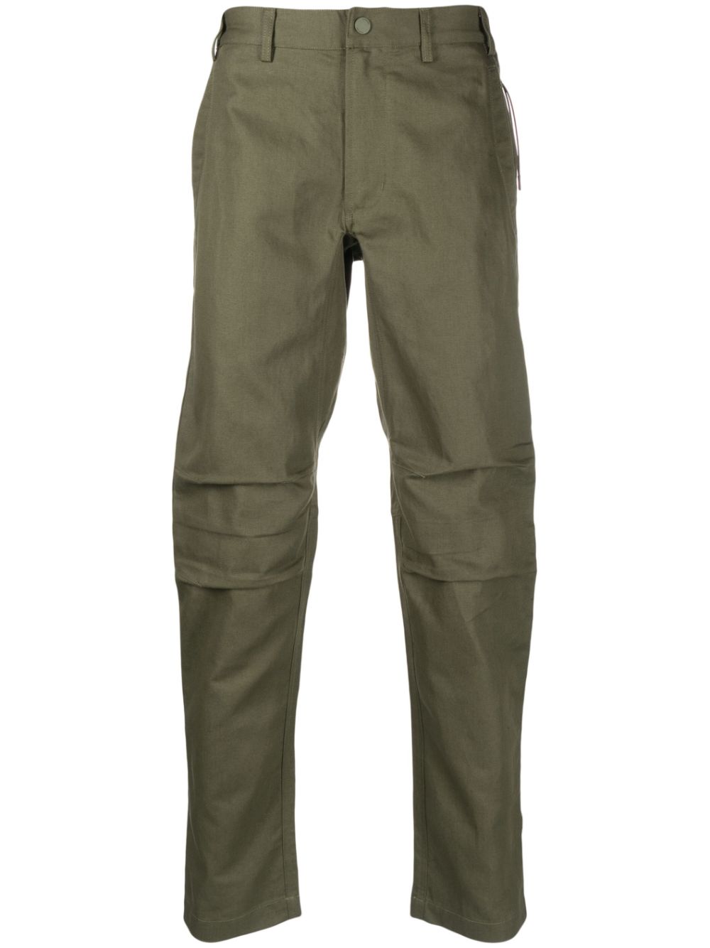 Maison-Kitsune Maharishi logo-patch Trousers Green Men Regular-Fit & Straight Leg Pants