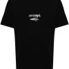 Maharishi Distorted Dragon Cotton T-shirt Black Men T-Shirts Maison-Kitsune