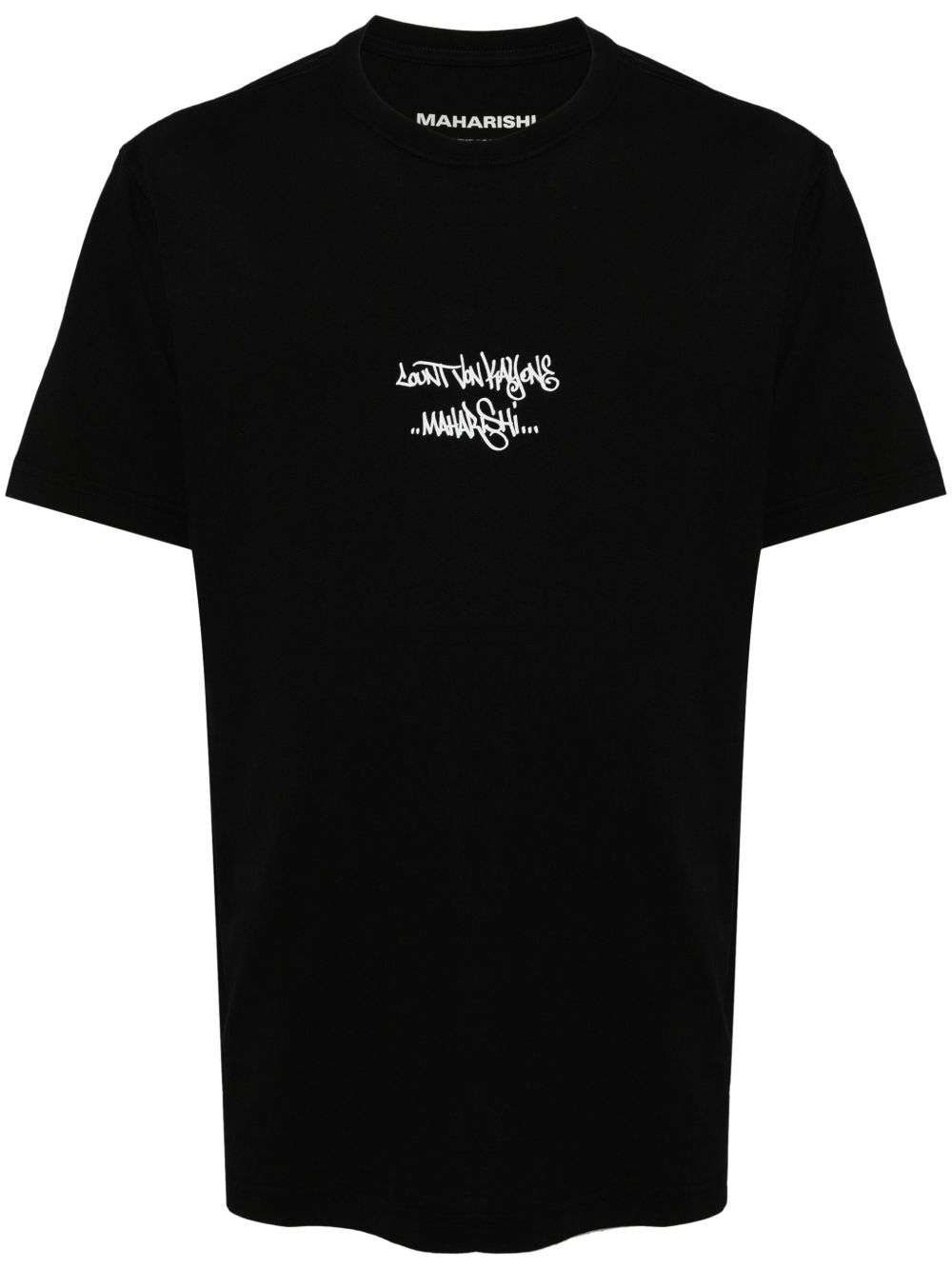 Maharishi Distorted Dragon Cotton T-shirt Black Men T-Shirts Maison-Kitsune
