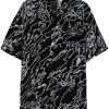 Maison-Kitsune Maharishi Maha Basquiat abstract-print Shirt Black Men Shirts