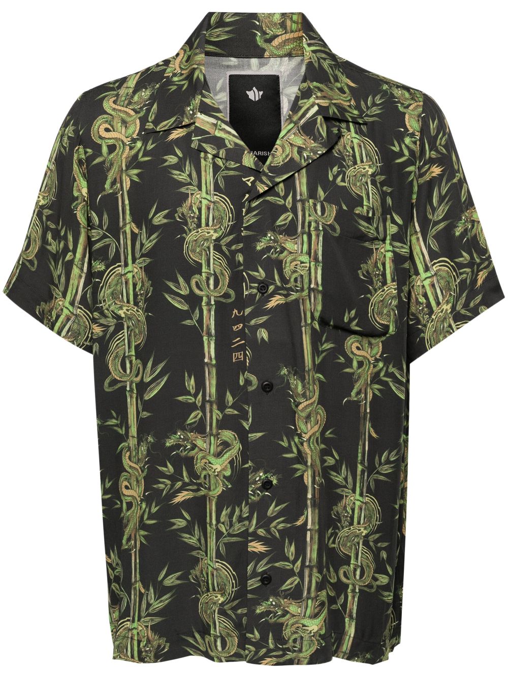 Maharishi Dragon Bamboo Shirt Black Men Shirts Maison-Kitsune
