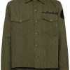 Maison-Kitsune Maharishi Thar Dragon Utility Shirt Green Men Shirts