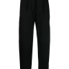 Maharishi logo-embroidered Track Pants Black Men Sweatpants Maison-Kitsune