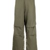 Men Regular-Fit & Straight Leg Pants Maison-Kitsune Maharishi elasticated-waist straight-leg Trousers Green