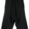 Maharishi Organic hemp-organic Cotton drop-crotch Shorts Black Men Drop-Crotch Shorts Maison-Kitsune