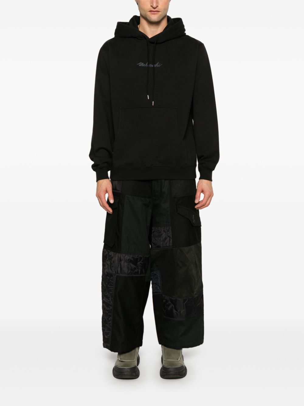 Maharishi 4622 Maharishi Hoodie Black Men Hoodies Maison-Kitsune
